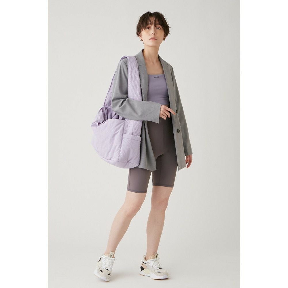 極美　emmi yoga エミヨガ　ヨガウェア　バッグクロス　ブルーグレー emmi（エミ）】ナイロンワンショルダーBAG｜LITHEE YOGA｜リジー ヨガ