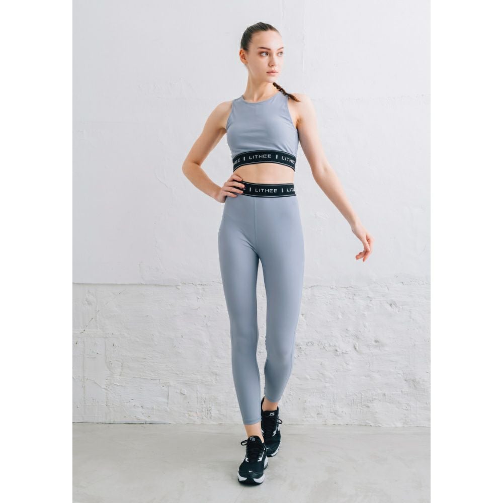 LITHEE（リジー）】【FIT】メリルハイテンションロゴレギンス（ブルー