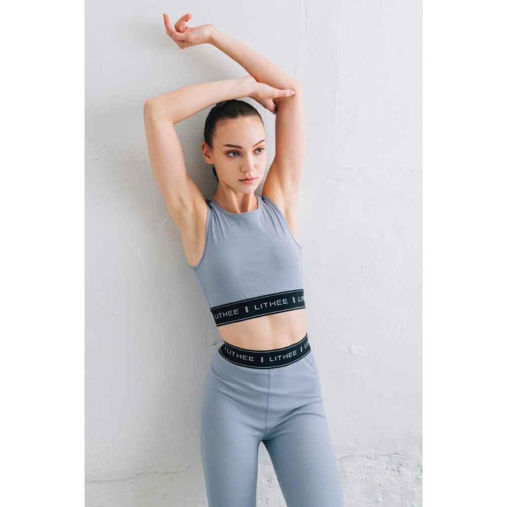 LITHEE（リジー）】【FIT】メリルハイテンションロゴレギンス（ブルー