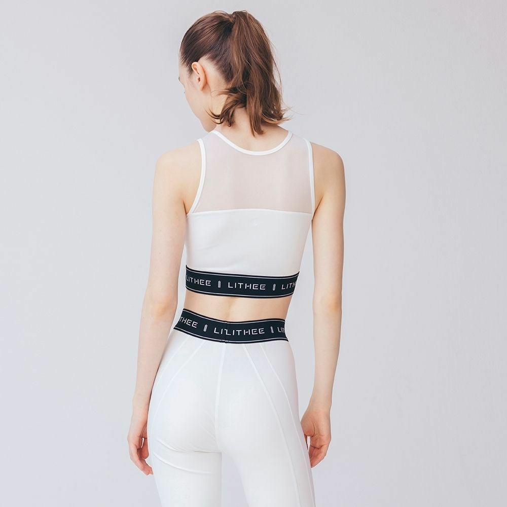 LITHEE（リジー）】【FIT】メリルハイテンションロゴブラトップ