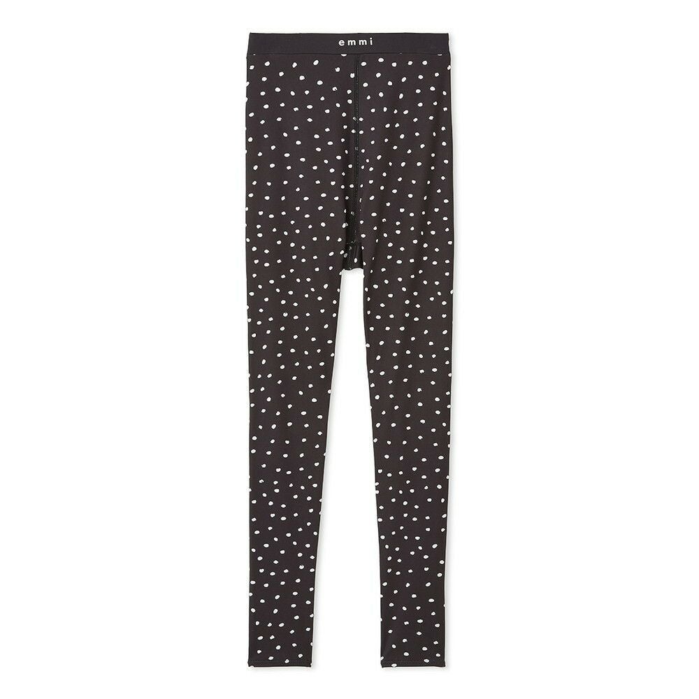 エミyoga eco ドット柄レギンス　ブラック　黒　サイズ1 ヨガレギンス OUTLET】【emmi（エミ）】ecoドット柄レギンス｜LITHEE YOGA｜リジー
