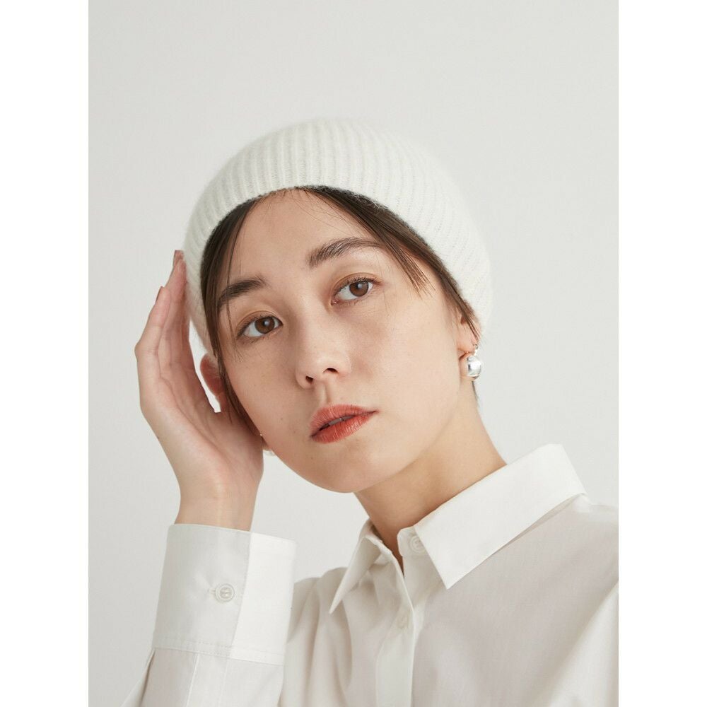 yoli モヘアニットキャップ　ホワイト OUTLET】【emmi（エミ）】シャギーニットキャップ｜LITHEE YOGA