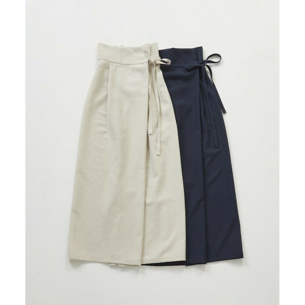 OUTLET】【Julier（ジュリエ）】ドライリネンラップスカート｜LITHEE