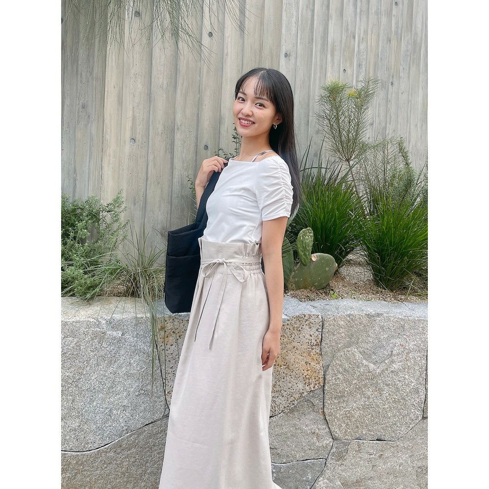 OUTLET】【Julier（ジュリエ）】ドライリネンラップスカート｜LITHEE