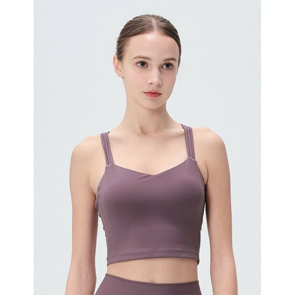 未使用★easyoga★イージーヨガ★トップス★タンク★バッククロス Cアーチバックトップス／ダスティローズパープル |イージーヨガ通販
